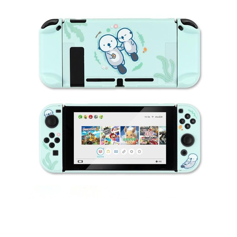 Sea Otter Switch Protective Shell PC Hard Cover Back Grip Housing NS Lite Controller Case Box For Nintendo Switch Accessories