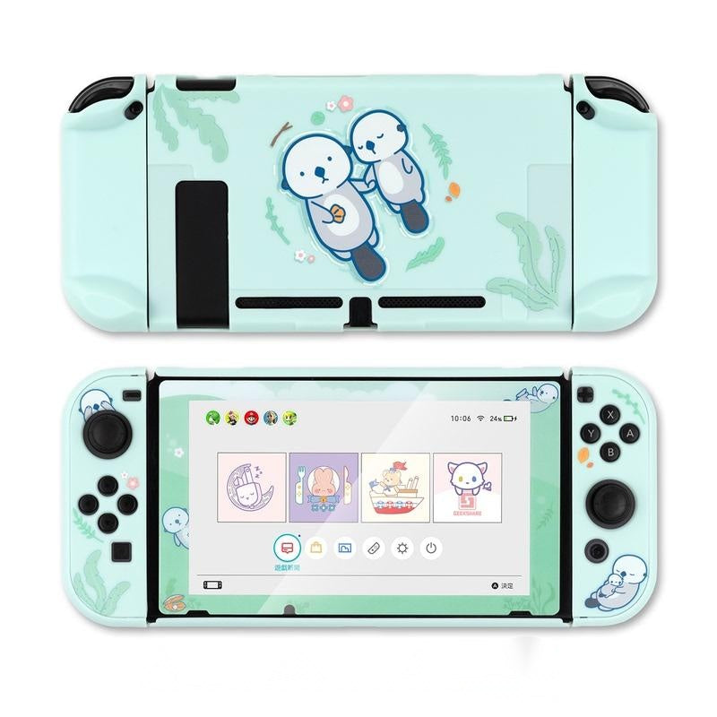 Sea Otter Switch Protective Shell PC Hard Cover Back Grip Housing NS Lite Controller Case Box For Nintendo Switch Accessories