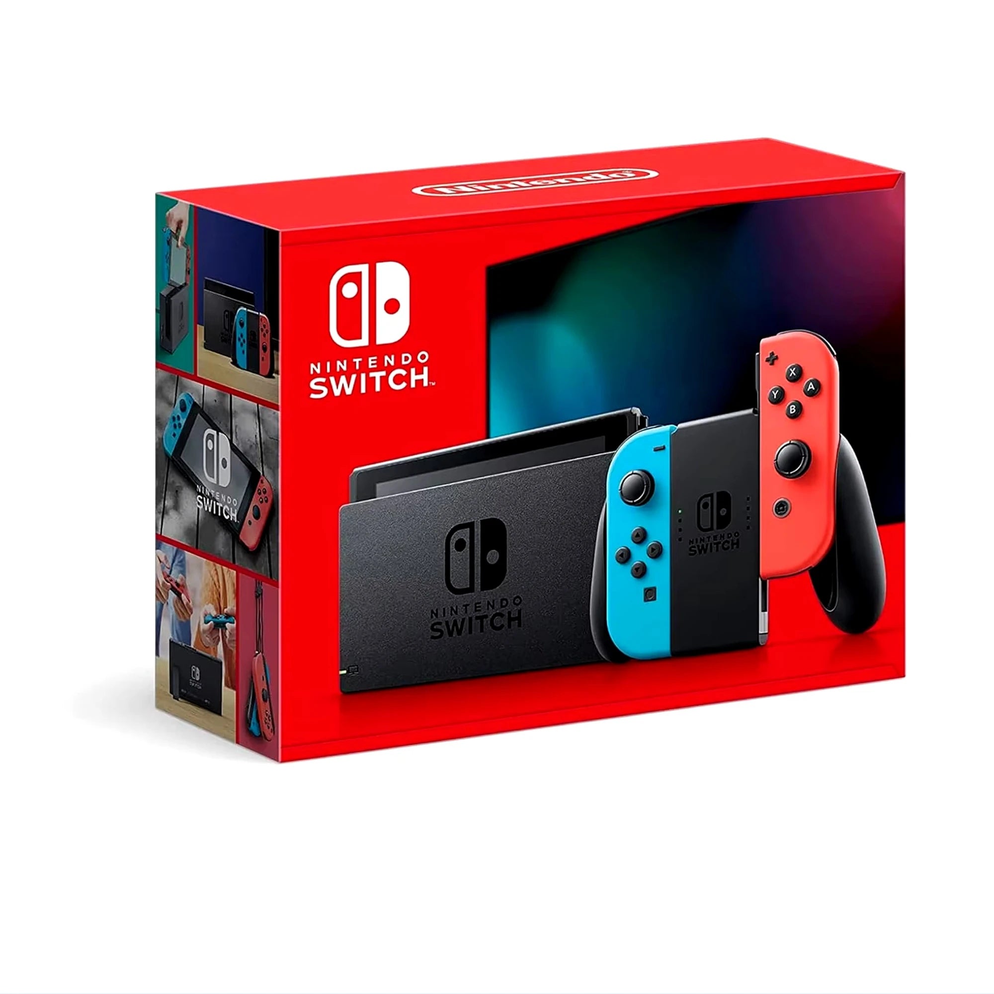 Nintendo Switch Console with Neon Blue & Red Joy-Con