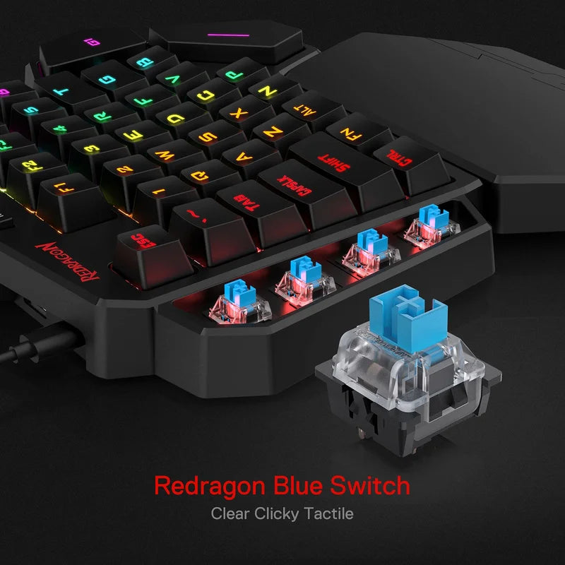 Redragon K585 DITI One-Handed RGB Mechanical Gaming Keyboard