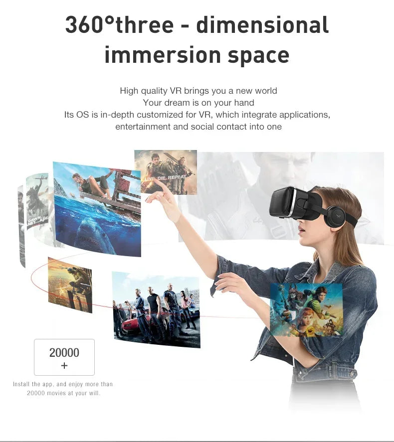 Smart Virtual Reality 3D VR Glasses