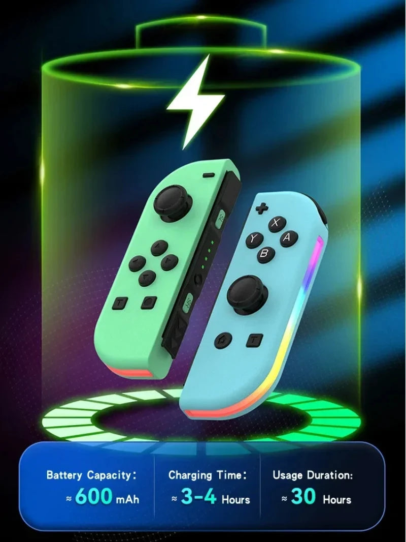 RGB LED Switch Joypad for Nintendo Switch Oled Lite L/R Joy Controller